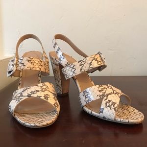 J.Crew Collection Sydney Snakeskin Sandals